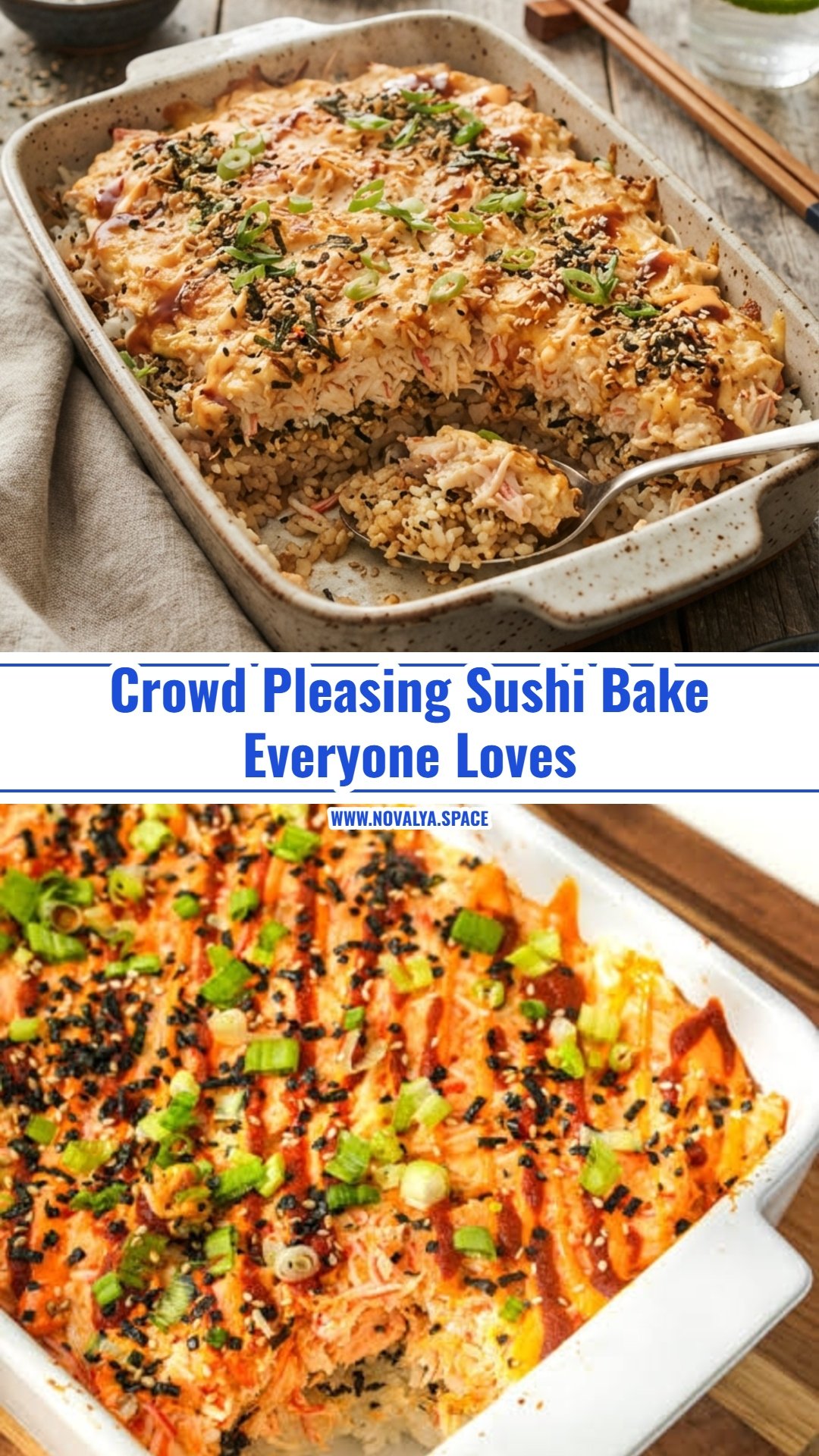 Easy Creamy Sushi Bake Recipe