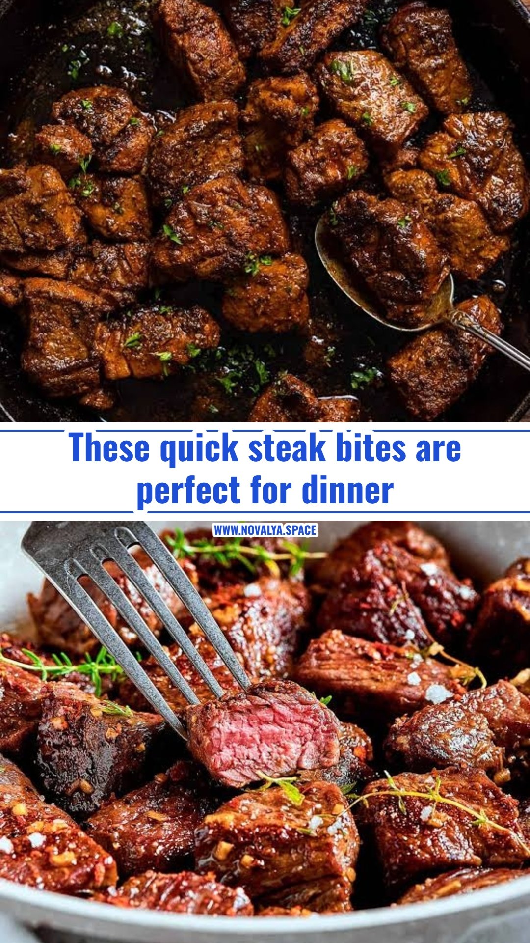 Easy garlic butter steak bites in ten minutes
