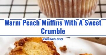 Easy Peach Muffins With Crumble Topping