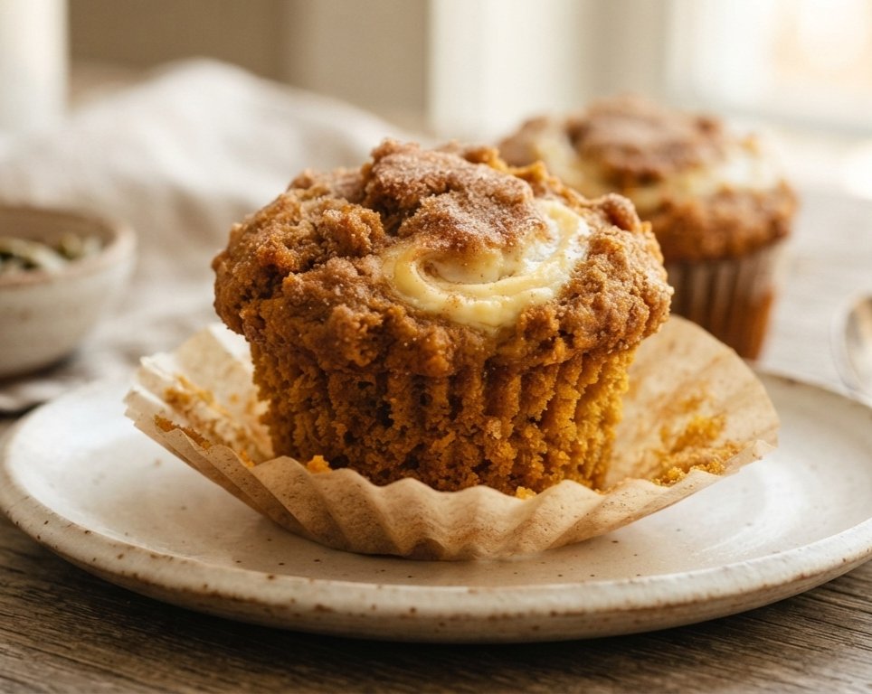Easy Pumpkin Cream Cheese Muffins For Fall suggested serving