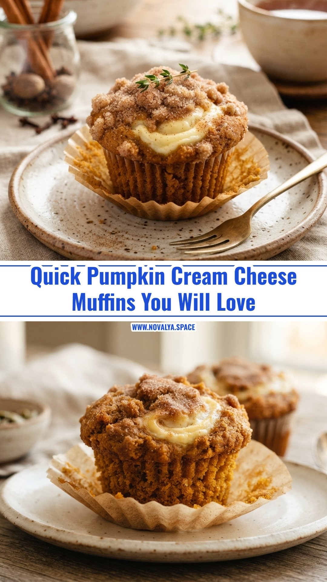 Easy Pumpkin Cream Cheese Muffins For Fall
