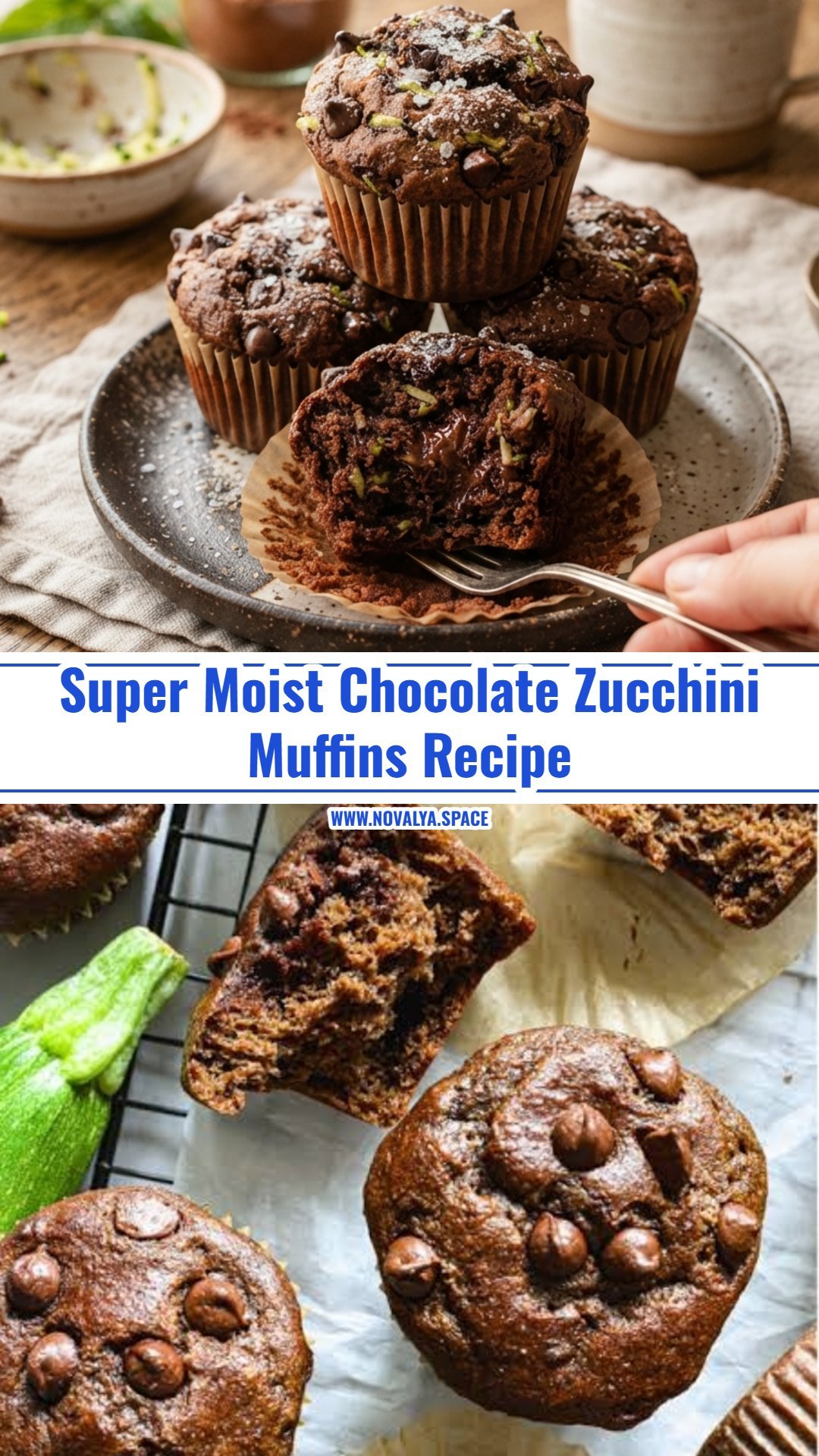 Healthy Chocolate Zucchini Muffins Everyone Loves