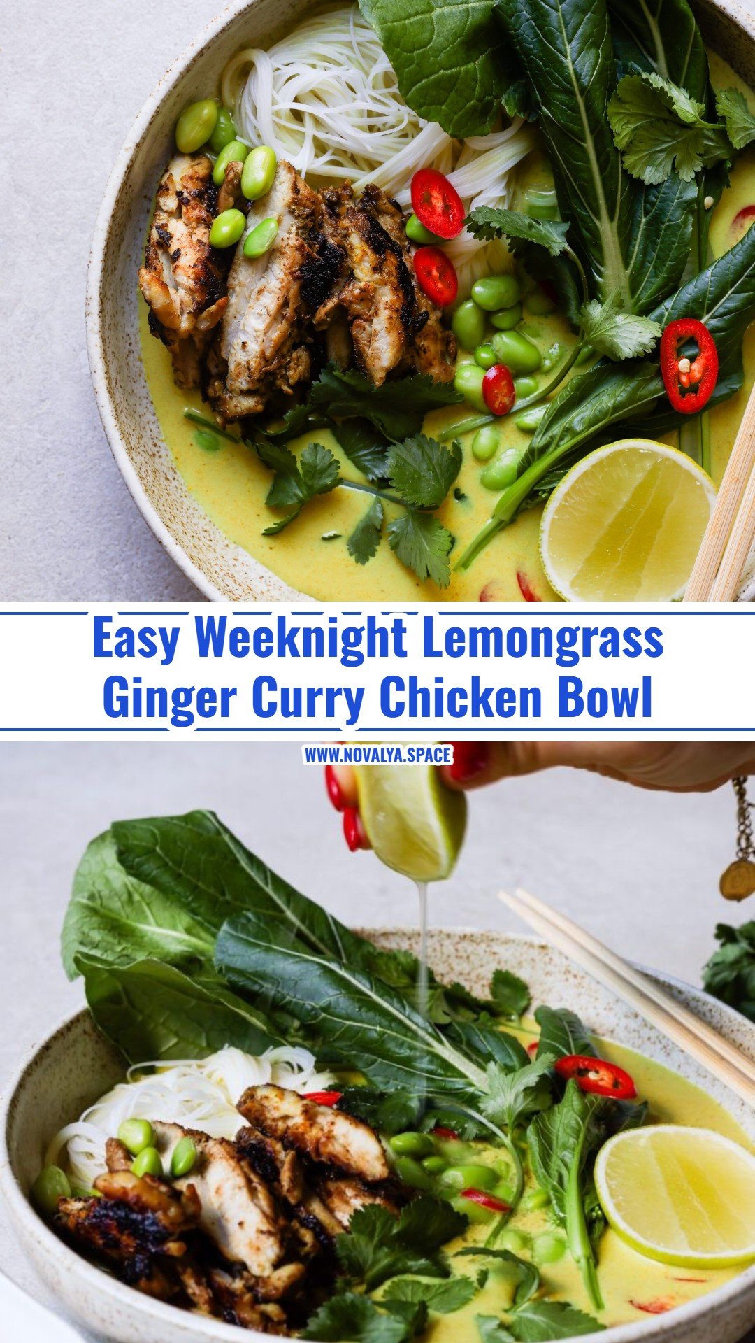 Lemongrass Ginger Curry Chicken Bowl