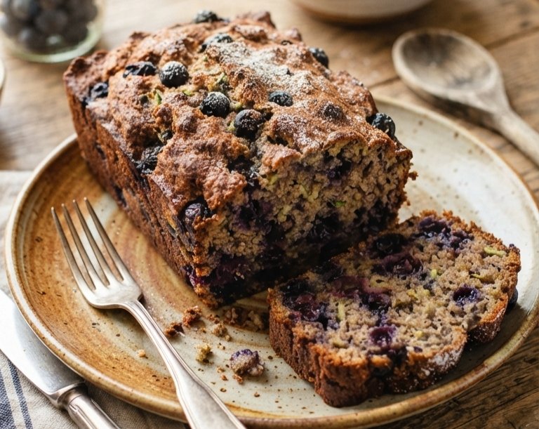 The Best Blueberry Zucchini Bread You Will Ever Make top view