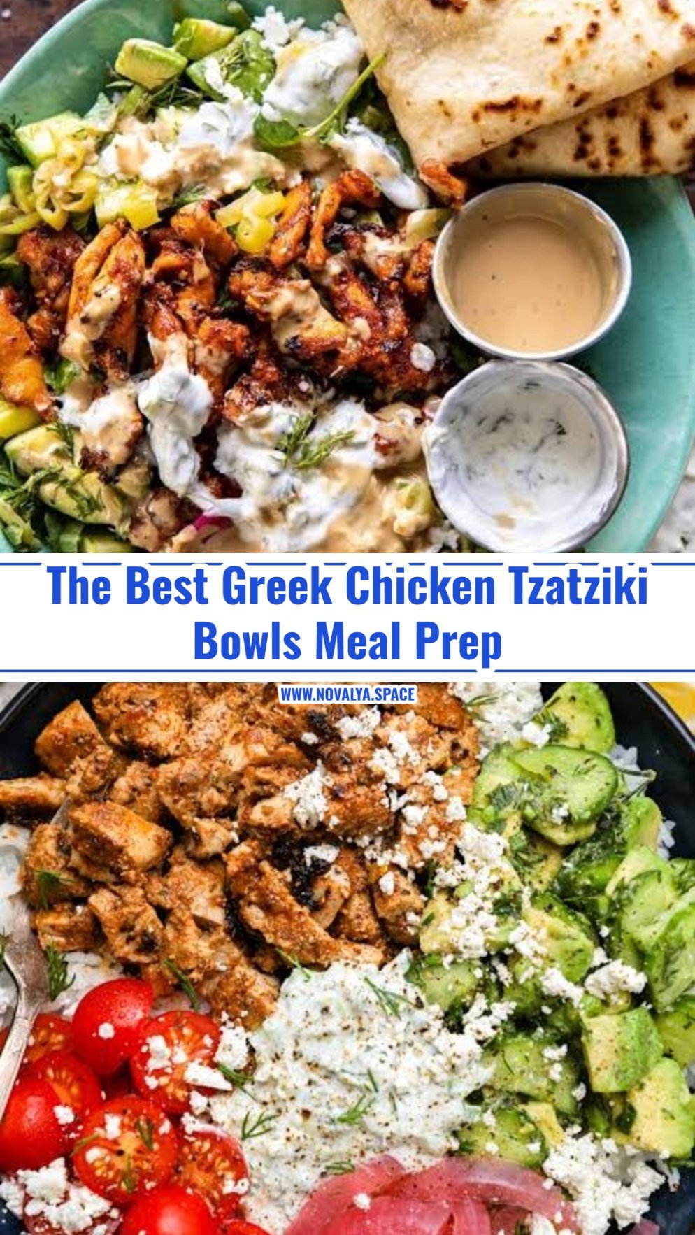 20 Minute Greek Chicken Tzatziki Bowls Meal Prep