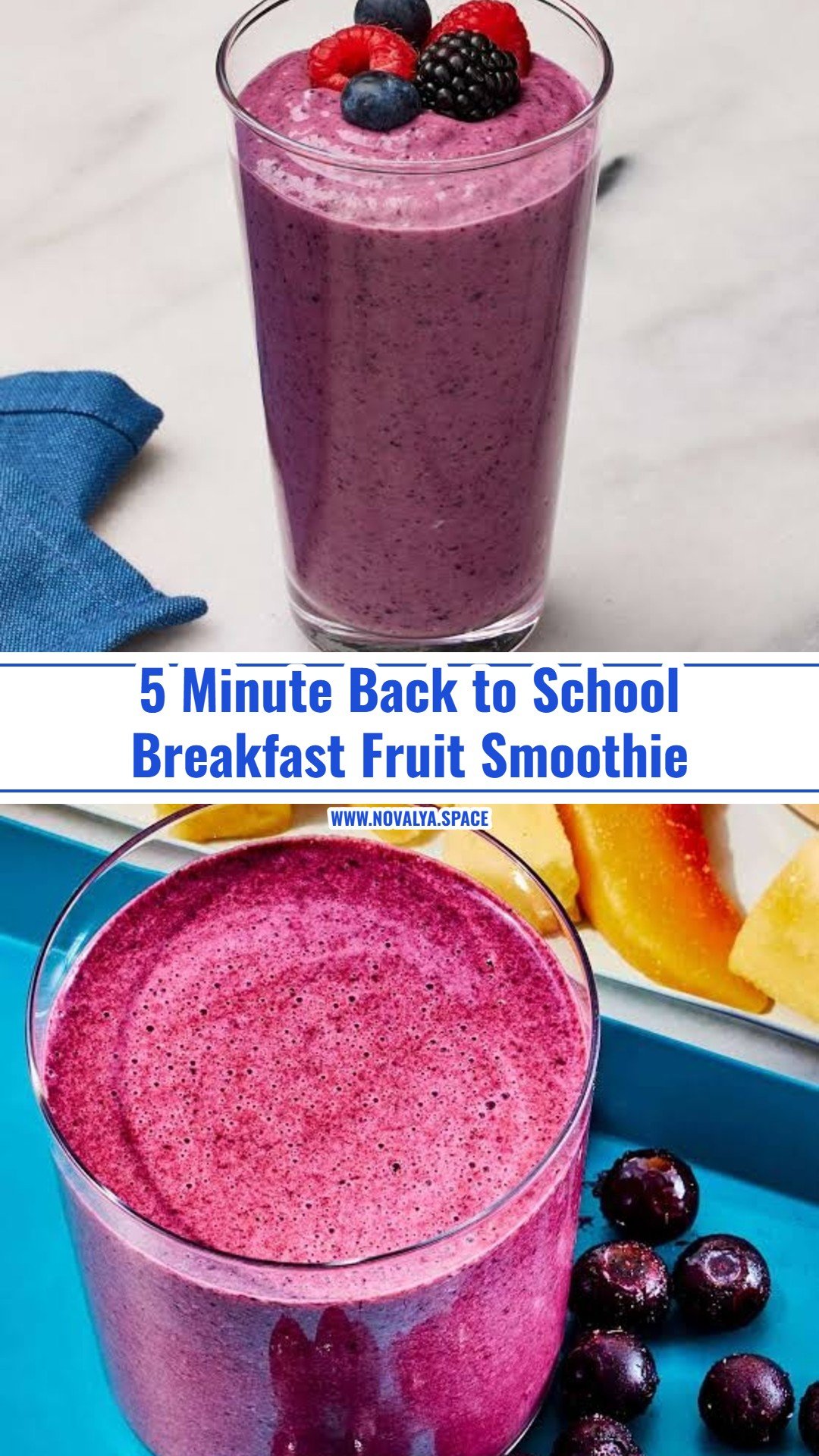 Easy Back to School Breakfast Fruit Smoothie