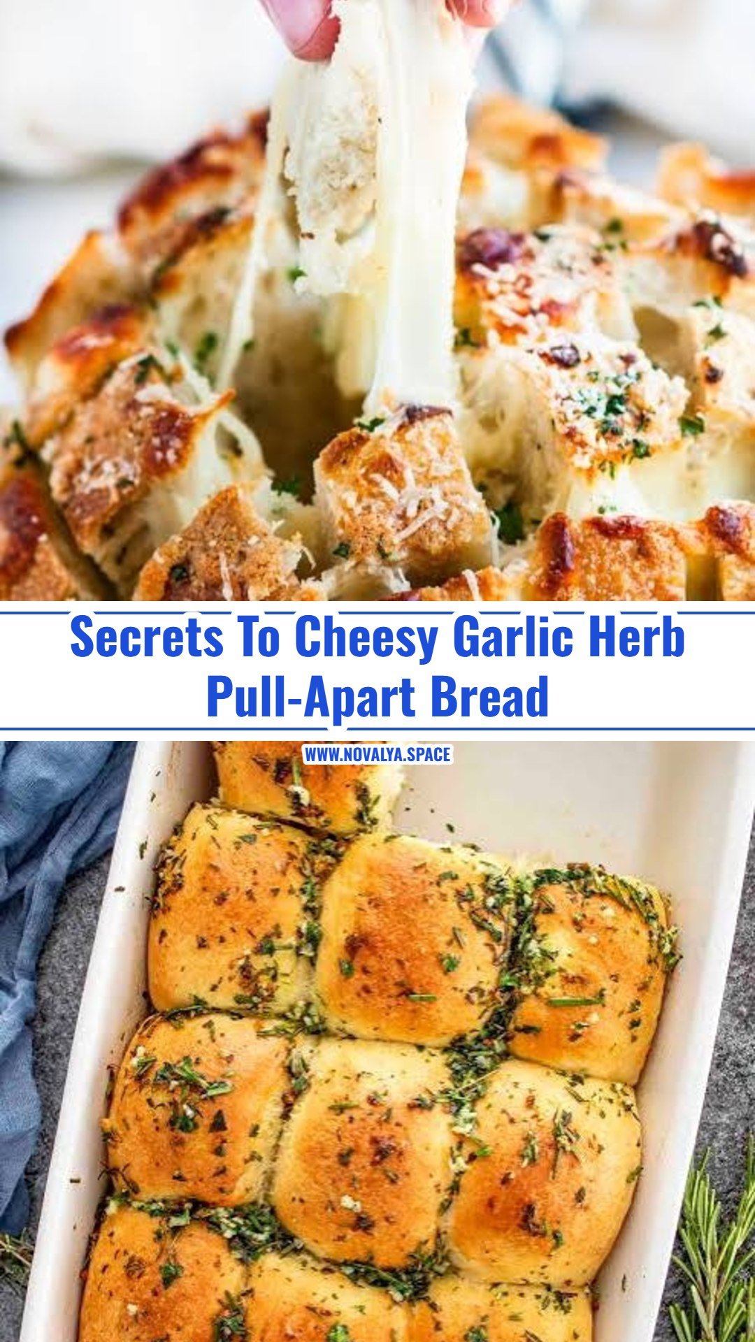 Easy Cheesy Garlic Herb Pull-Apart Bread