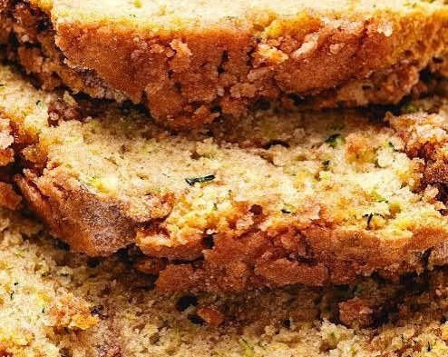 Easy Cinnamon Sugar Snickerdoodle Zucchini Bread top view