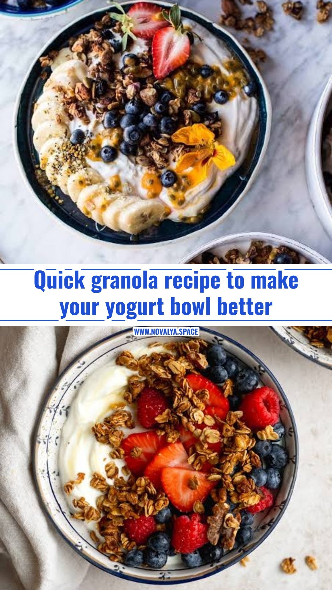 Easy homemade granola recipe for your next yogurt bowl