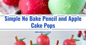 Easy No Bake Pencil and Apple Cake Pops