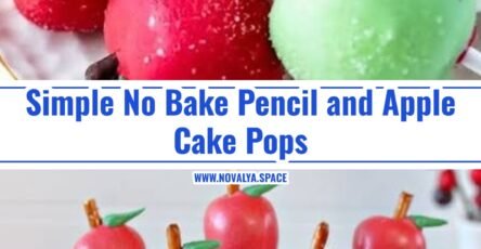 Easy No Bake Pencil and Apple Cake Pops