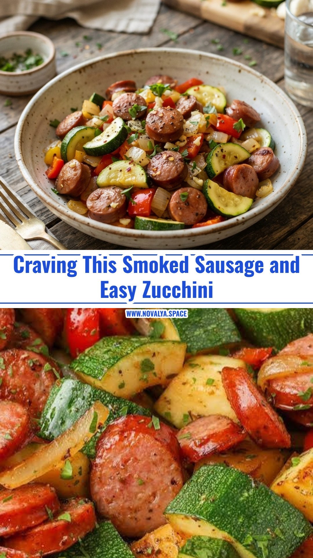 Easy Zucchini and Smoked Sausage Skillet Dinner