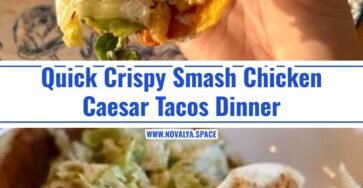 15 Minute Crispy Smash Chicken Caesar Tacos
