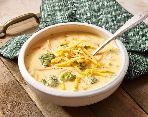 Best Ever Copycat Panera Broccoli Cheddar Soup top view