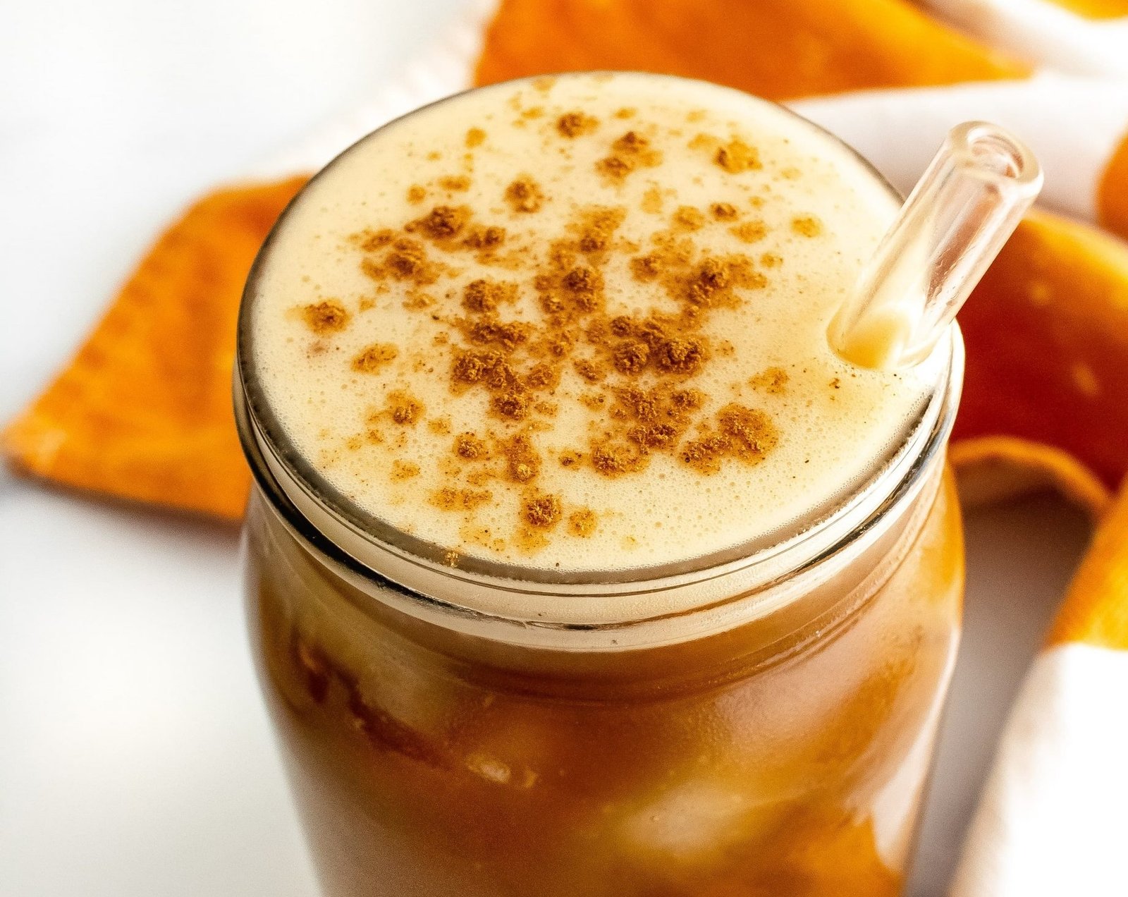 Copycat Starbucks Pumpkin Cream Cold Brew Recipe top view
