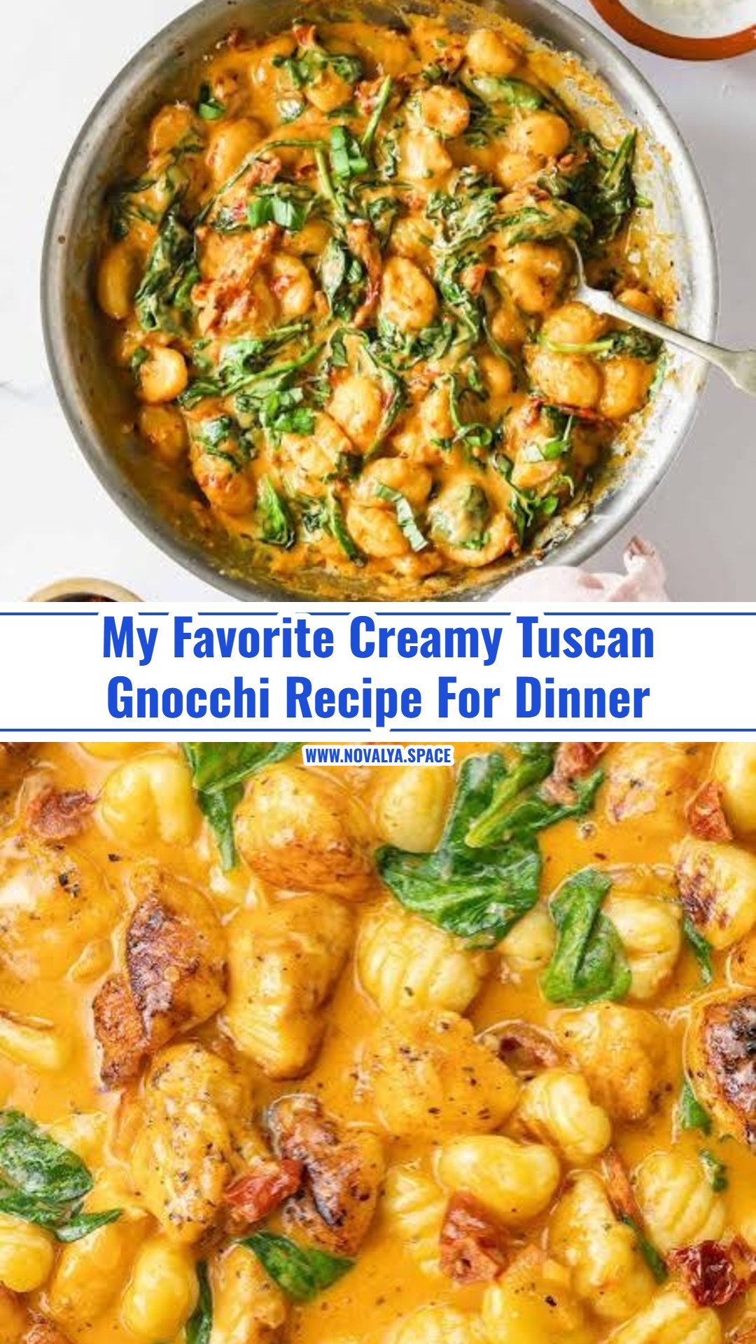 Creamy Tuscan Roasted Red Pepper Gnocchi Comfort Bowl