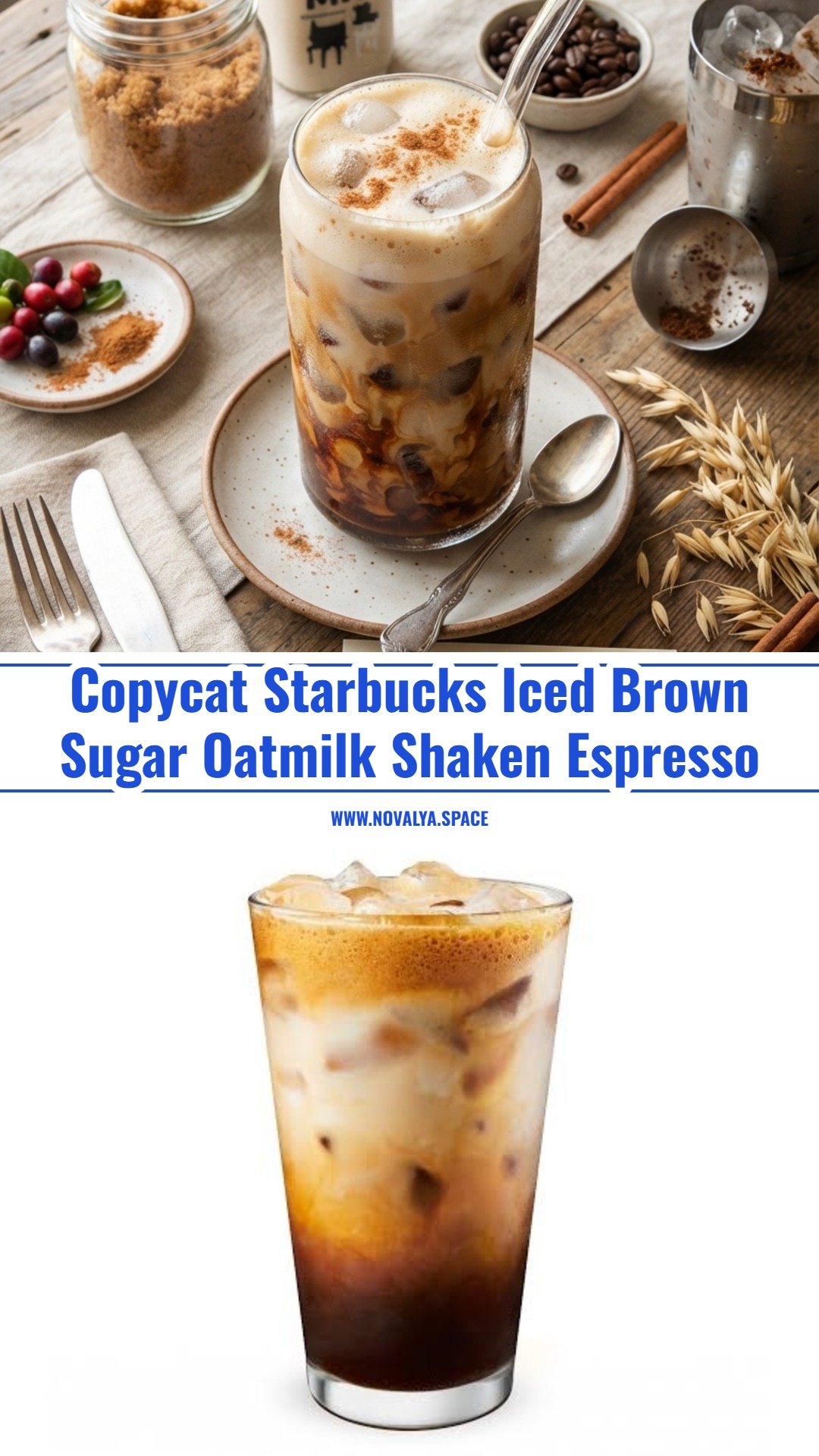 DIY Starbucks Iced Brown Sugar Oatmilk Shaken Espresso