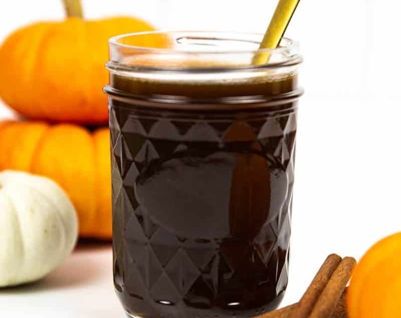 Easy 10 Minute Pumpkin Spice Syrup Recipe top view