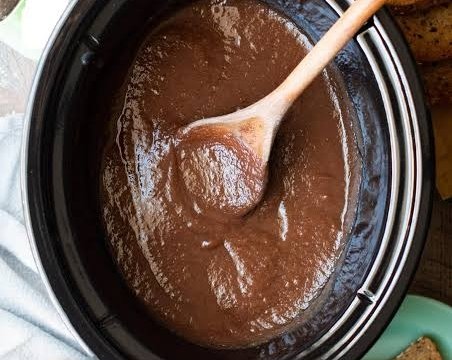 Easy Crockpot Apple Butter Recipe top view