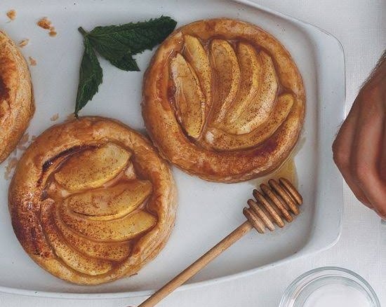 Easy Honey Glazed Goat Cheese Tarts With Edible Pansies suggested serving