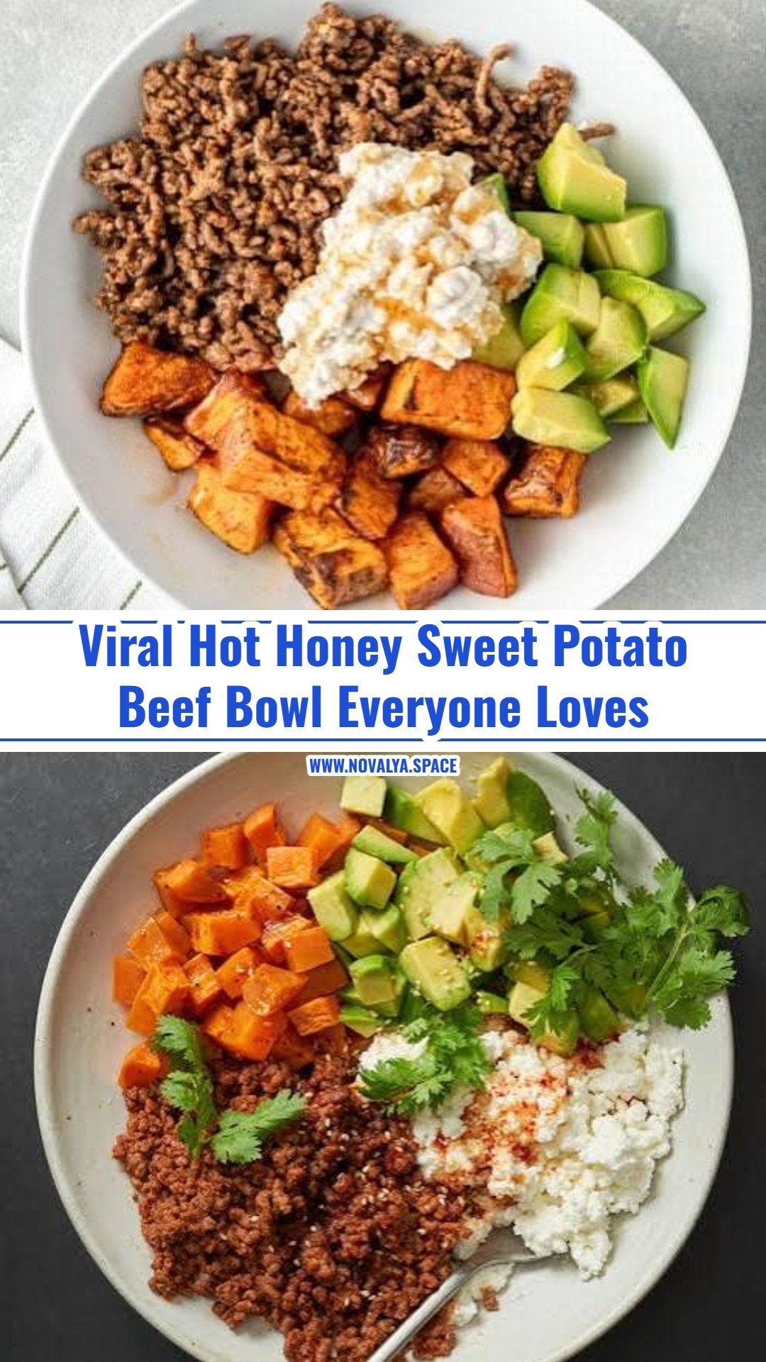 Easy Hot Honey Sweet Potato Beef Bowl Dinner