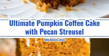 Easy Pumpkin Coffee Cake with Maple Pecan Streusel