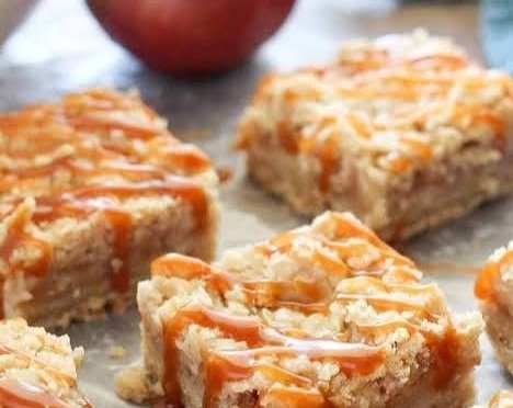 Salted Caramel Apple Cider Crumble Bars Are Magic suggested serving