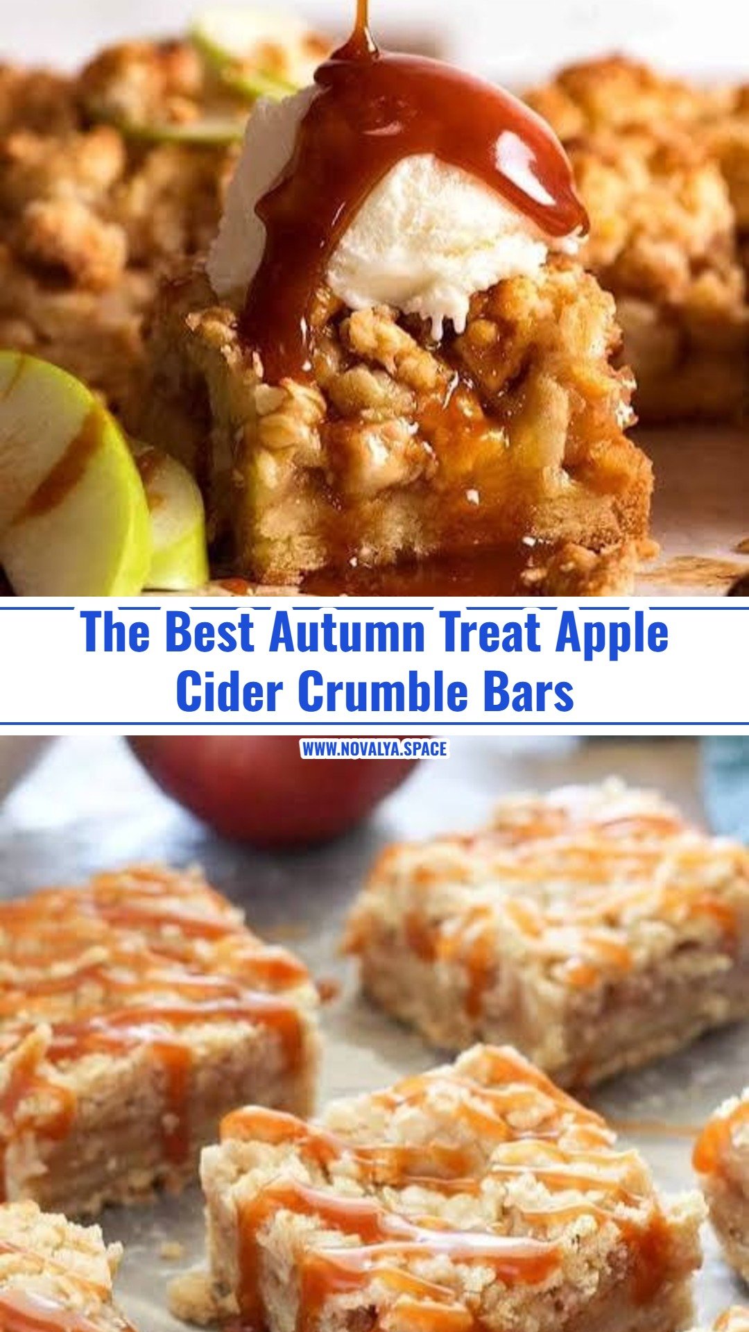 Salted Caramel Apple Cider Crumble Bars Are Magic
