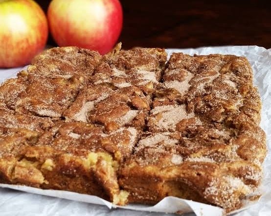 Soft and Chewy Apple Snickerdoodle Bars for Fall suggested serving