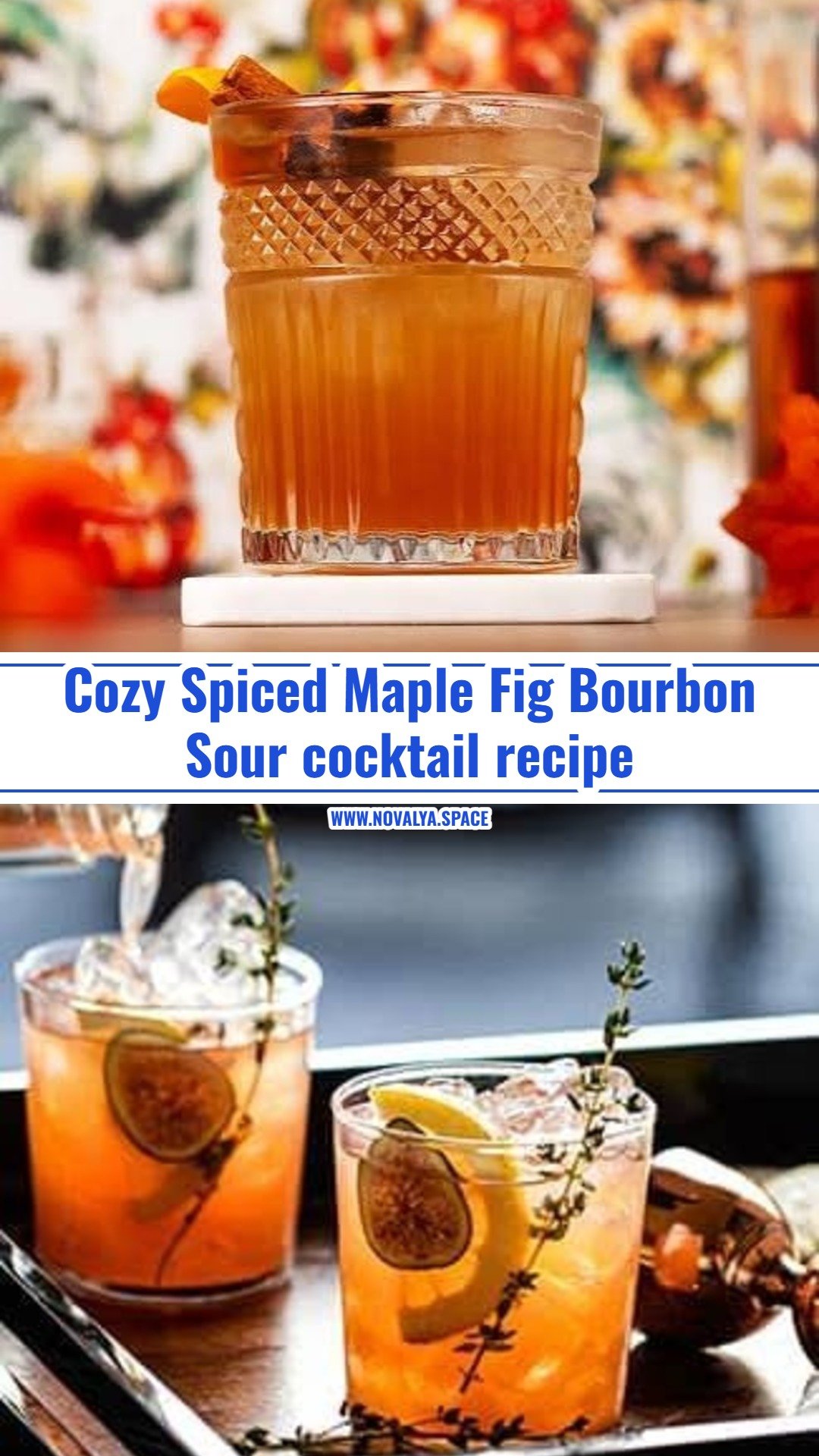 Spiced Maple Fig Bourbon Sour is the best fall drink