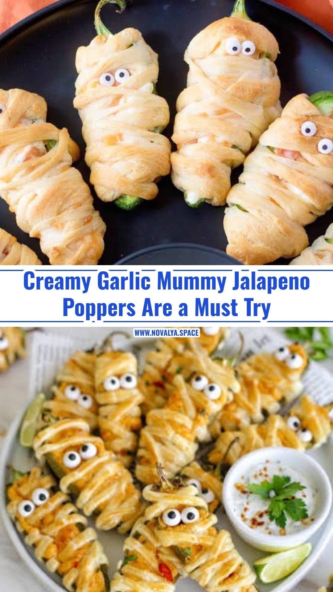 Spooky Mummy Jalapeno Poppers for Your Halloween Party