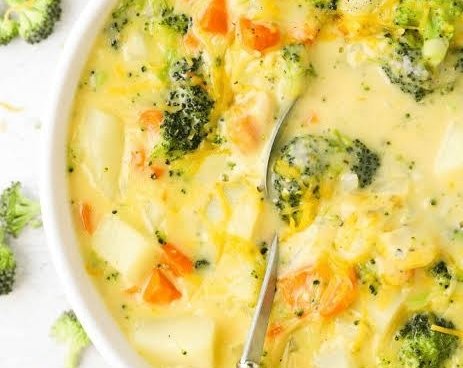 The Best Broccoli Cheddar Potato Soup Recipe Ever suggested serving