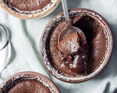 The Best Easy Choco Lava Cake Recipe Ever top view