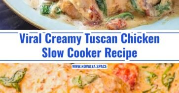 Viral Creamy Tuscan Garlic Crockpot Chicken
