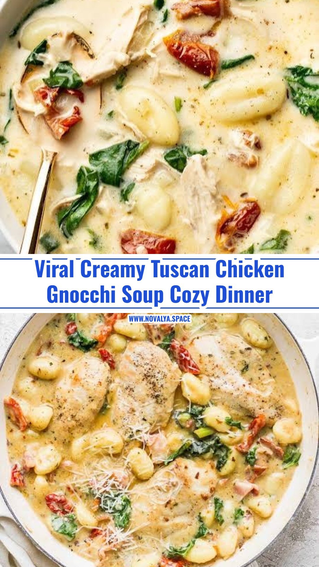 Viral One Pot Creamy Tuscan Chicken Gnocchi Soup